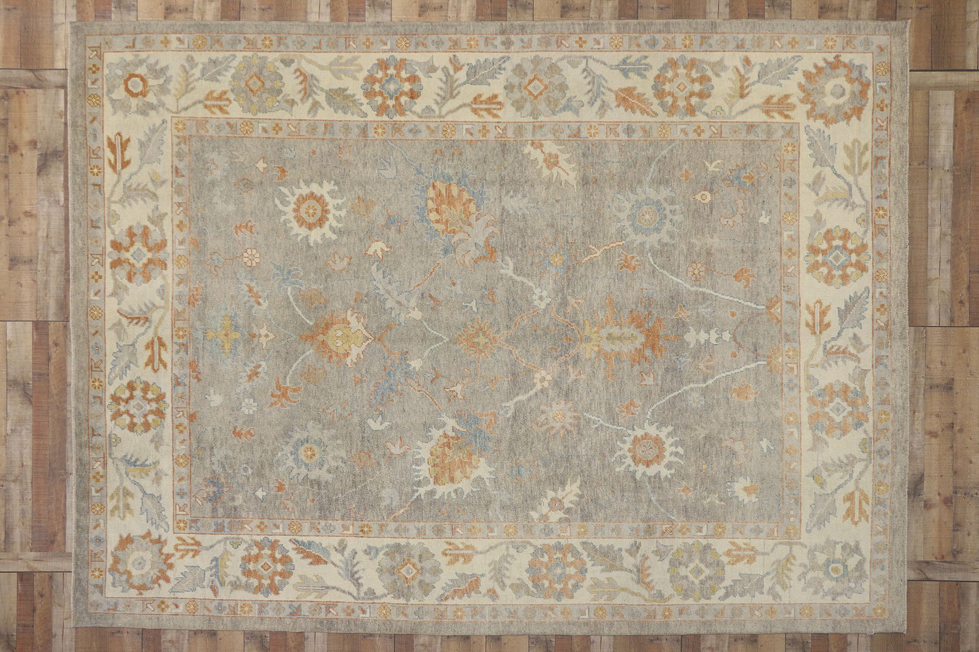 10 x 13 Contemporary Turkish Oushak Rug 52377