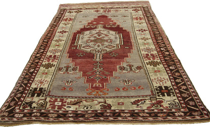 4 x 6 Vintage Turkish Oushak Rug 52384