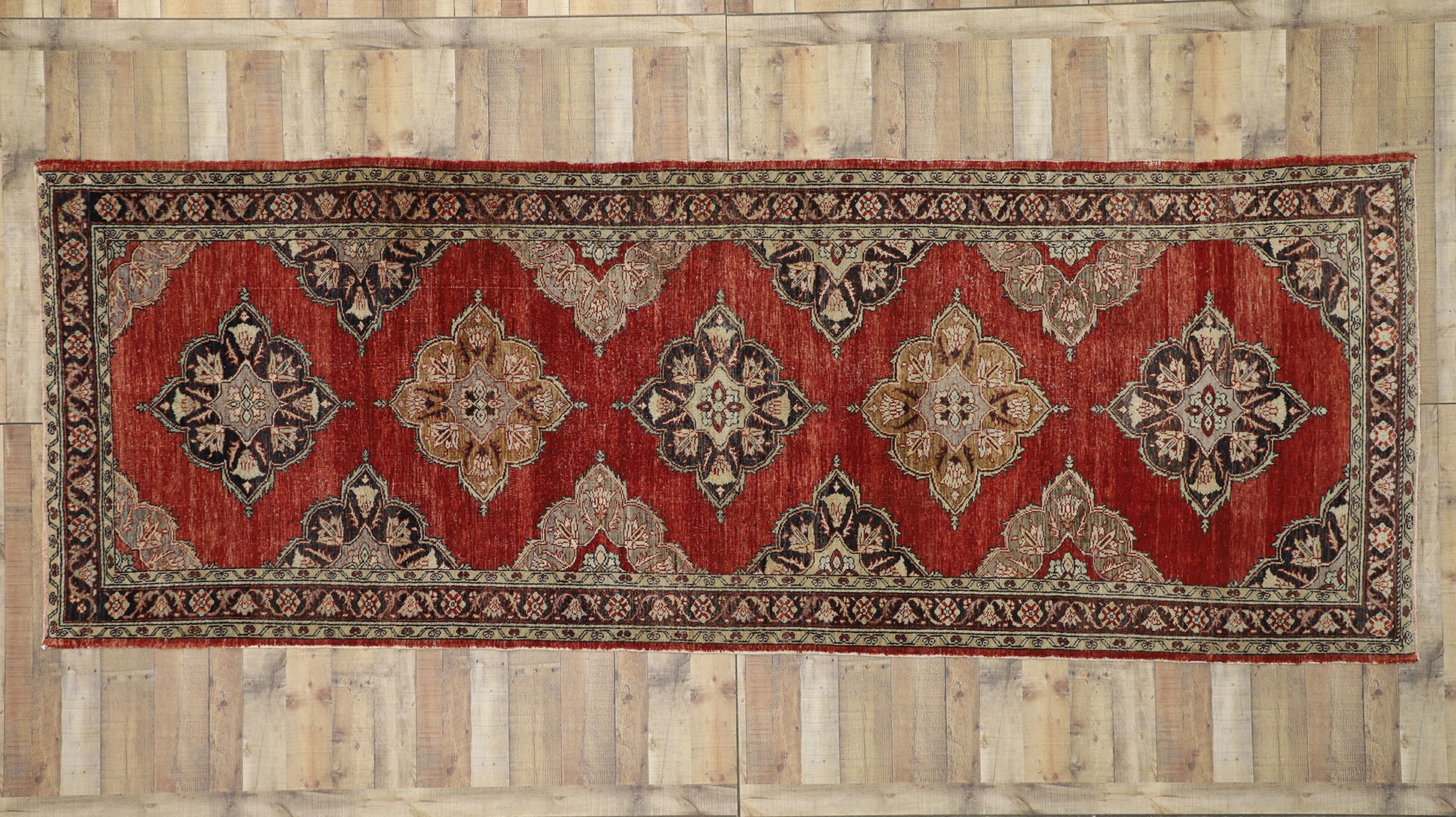 5 x 14 Vintage Oushak Rug 52387