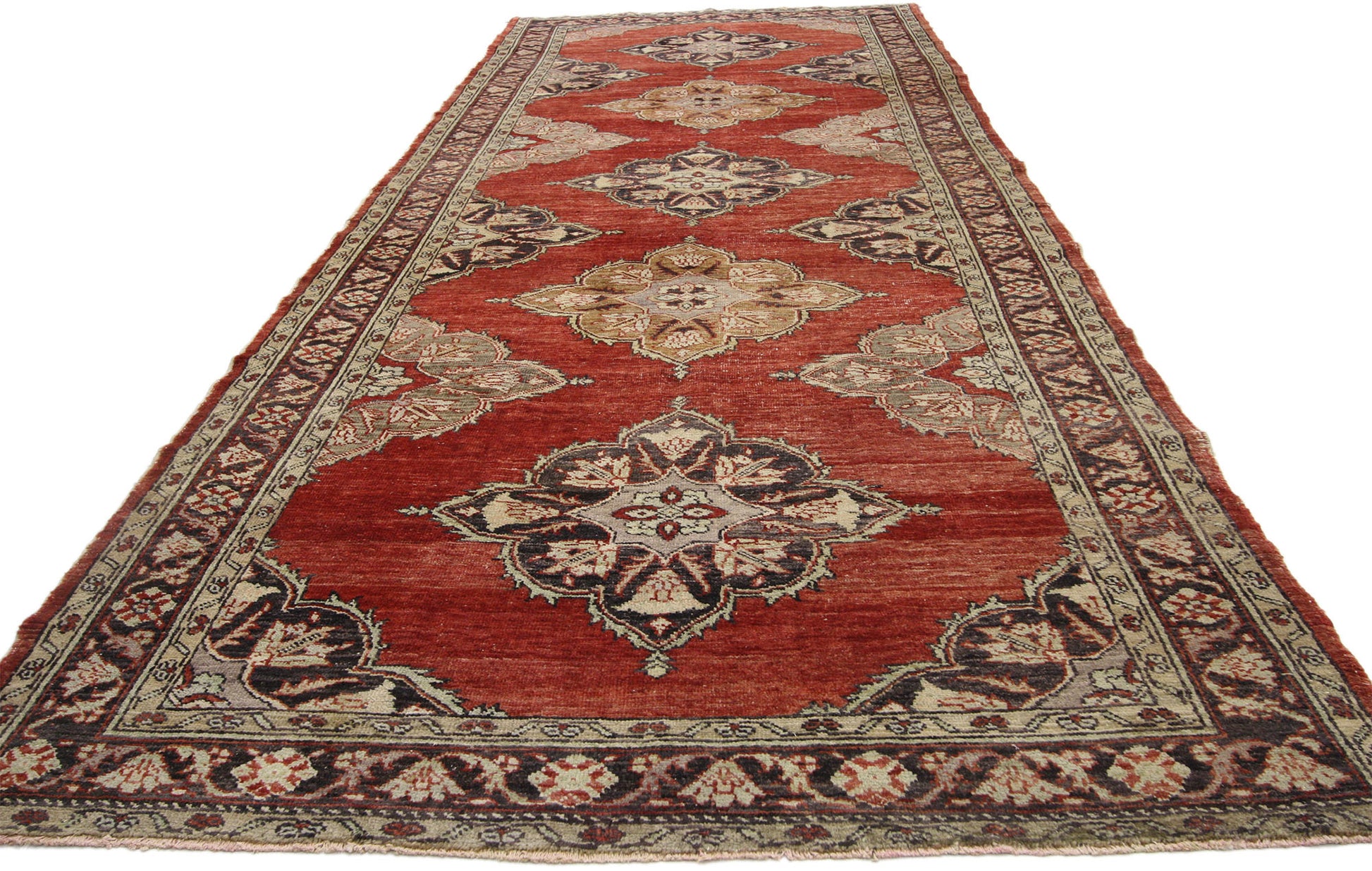 5 x 14 Vintage Oushak Rug 52387