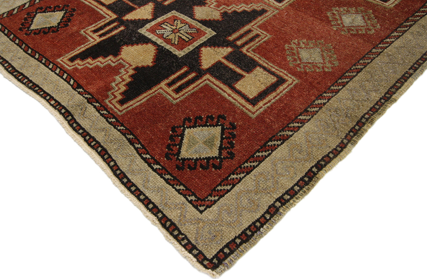 4 x 11 Vintage Turkish Oushak Runner 52389