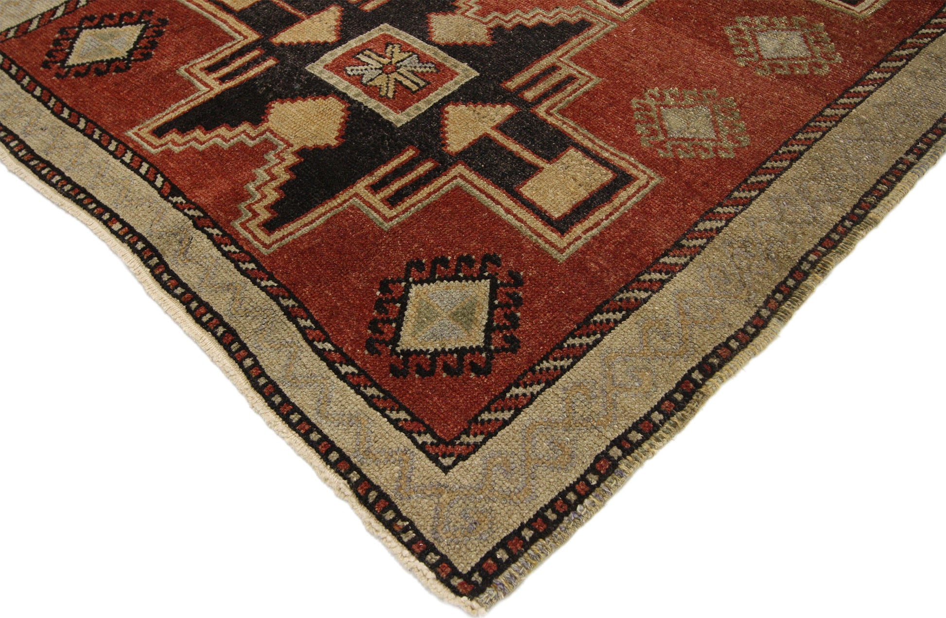 4 x 11 Vintage Turkish Oushak Runner 52389