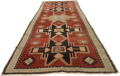 4 x 11 Vintage Turkish Oushak Runner 52389