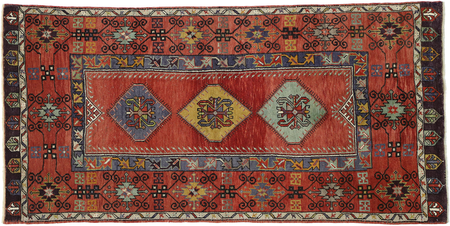 4 x 7 Vintage Oushak Rug 52391