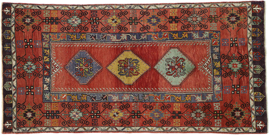 4 x 7 Vintage Oushak Rug 52391