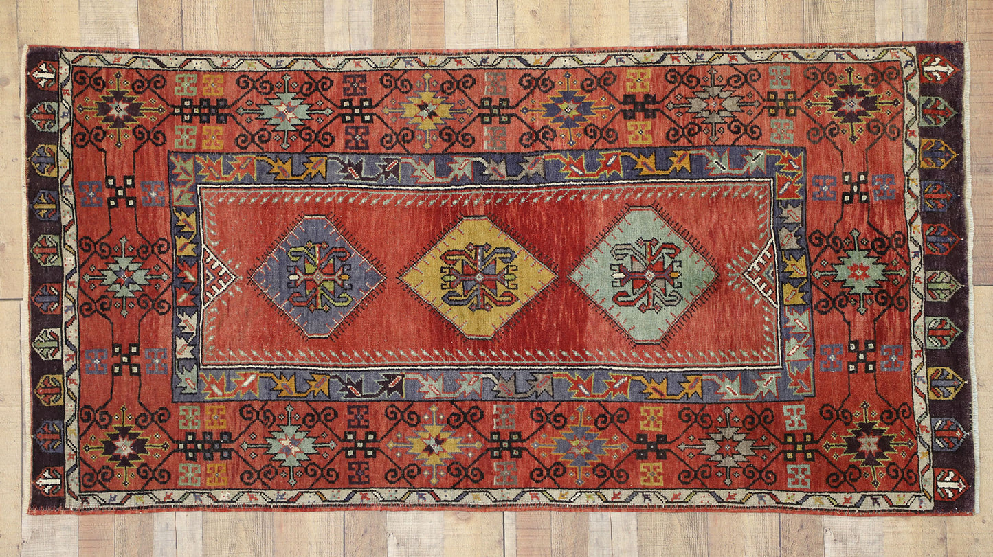 4 x 7 Vintage Oushak Rug 52391