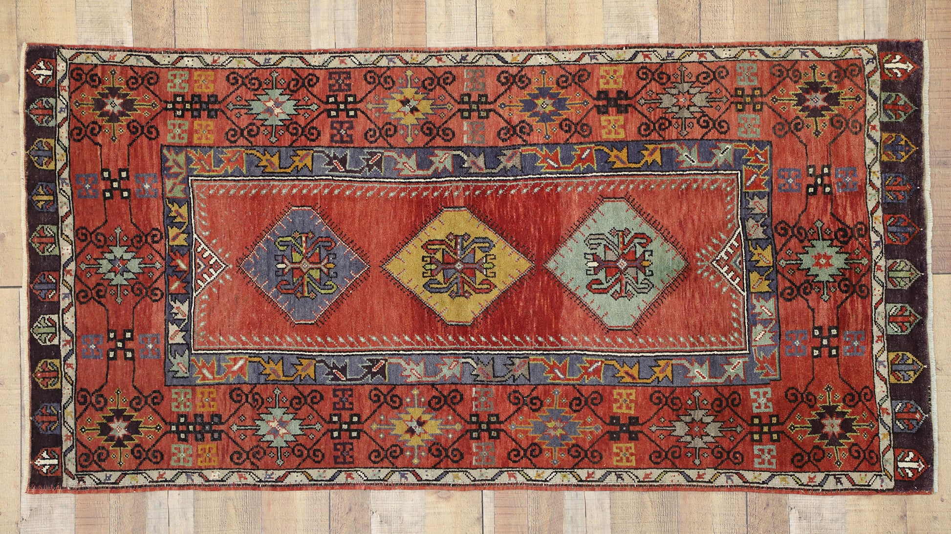 4 x 7 Vintage Oushak Rug 52391