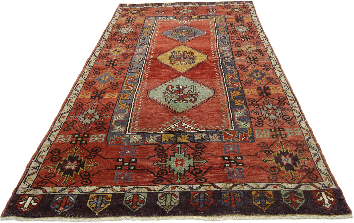 4 x 7 Vintage Oushak Rug 52391