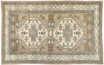 3 x 5 Vintage Turkish Oushak Rug 52394