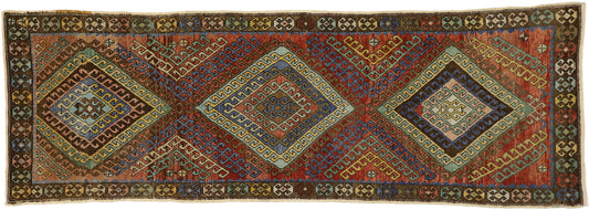 3 x 10 Vintage Turkish Oushak Runner 52396