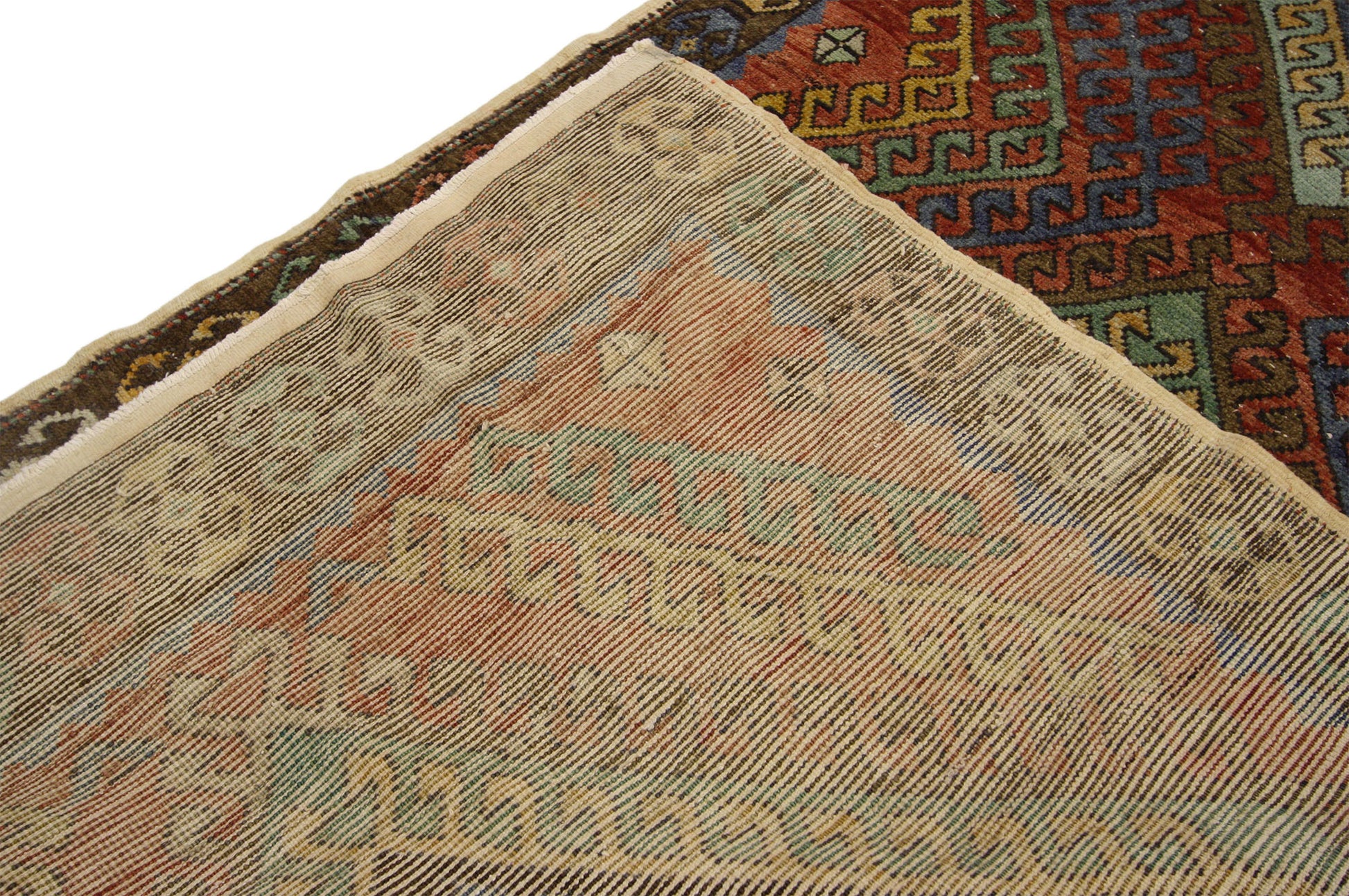 3 x 10 Vintage Turkish Oushak Runner 52396