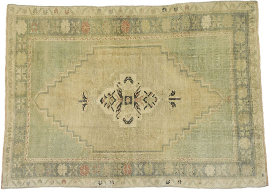 4 x 5 Vintage Oushak Rug 52397