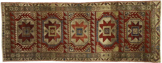 4 x 10 Vintage Turkish Oushak Runner 52398