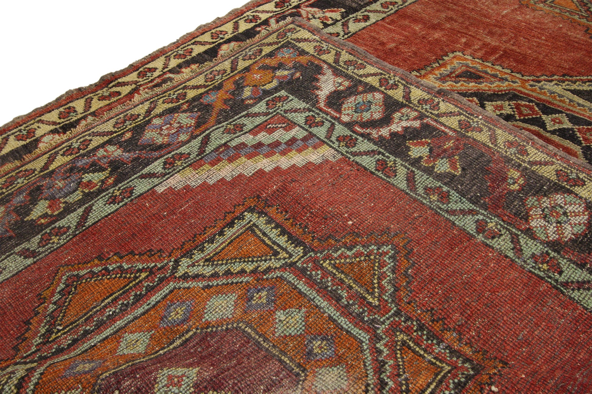 5 x 10 Vintage Turkish Oushak Rug 52399