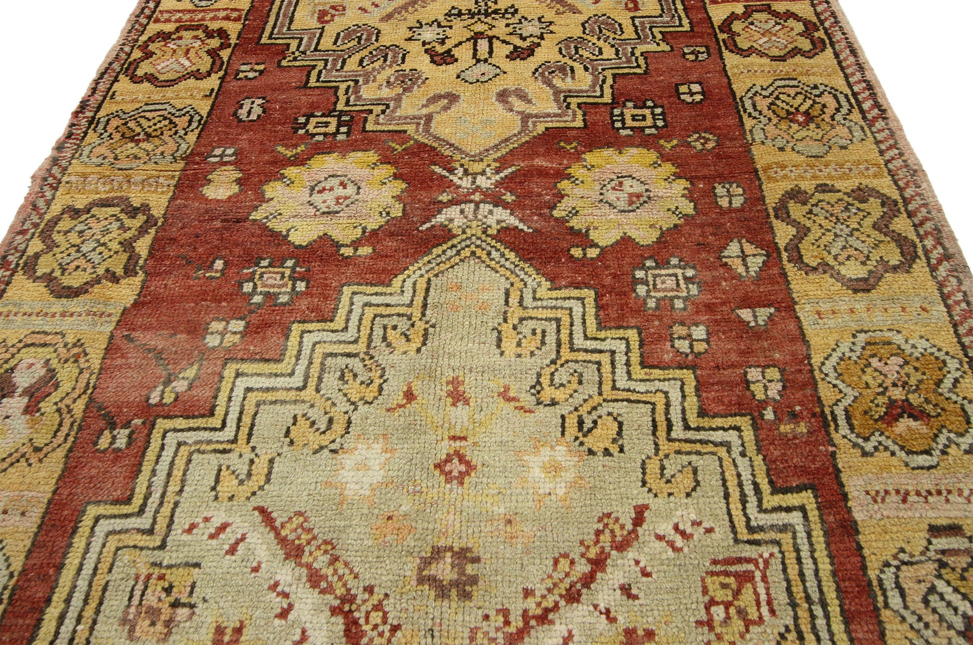 4 x 10 Vintage Turkish Oushak Rug 52404