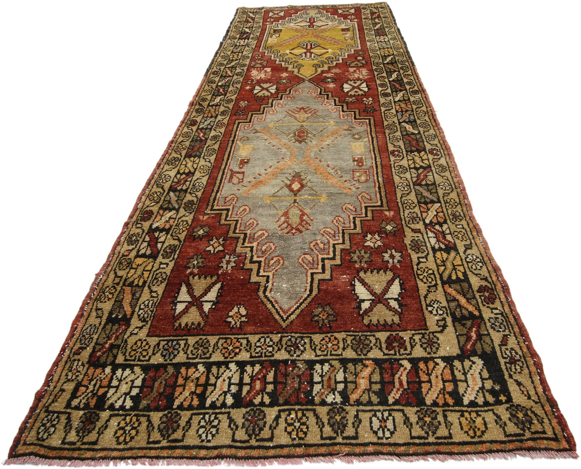 3 x 11 Vintage Oushak Runner 52405