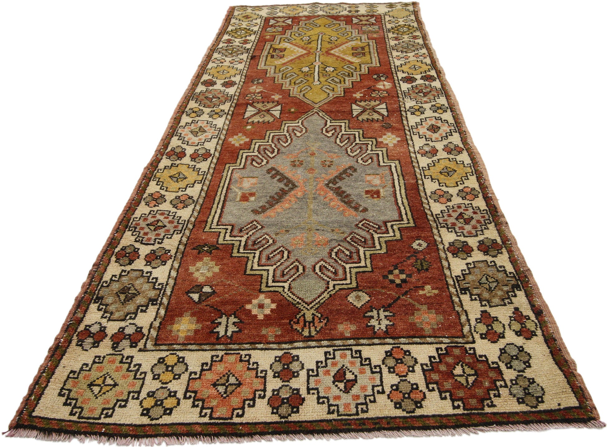 3 x 10 Vintage Turkish Oushak Rug 52406