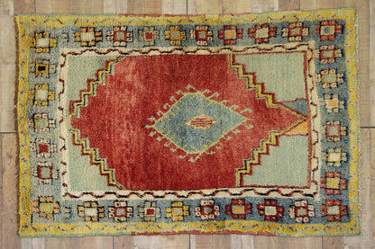 4 x 5 Vintage Turkish Oushak Rug 52409