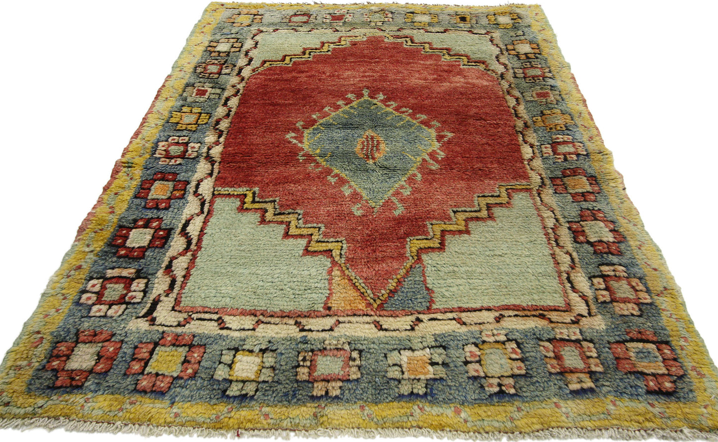 4 x 5 Vintage Turkish Oushak Rug 52409