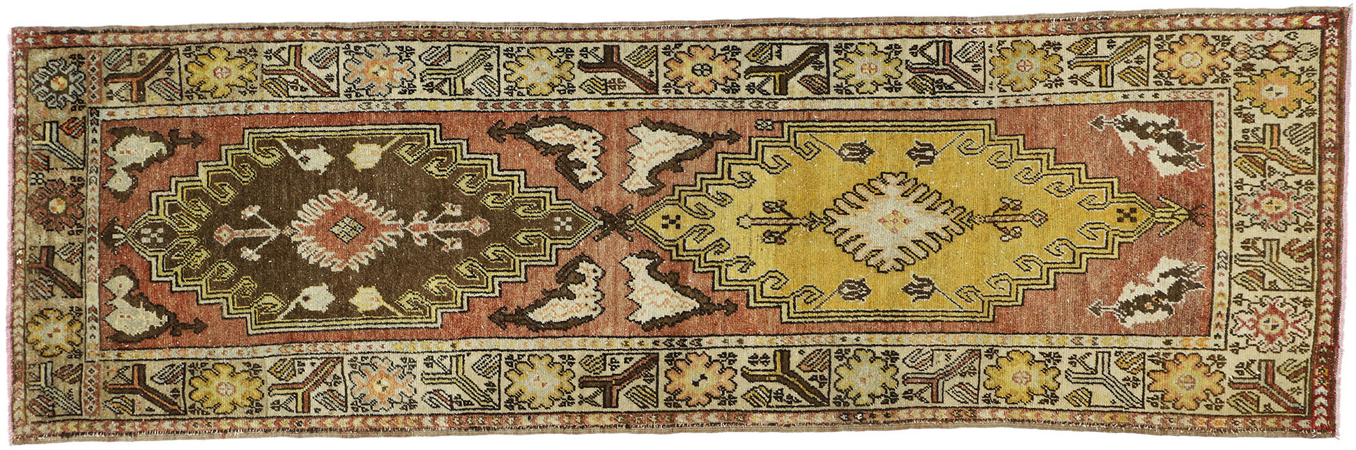 4 x 11 Vintage Turkish Oushak Rug 52411