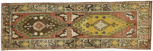 4 x 11 Vintage Turkish Oushak Rug 52411
