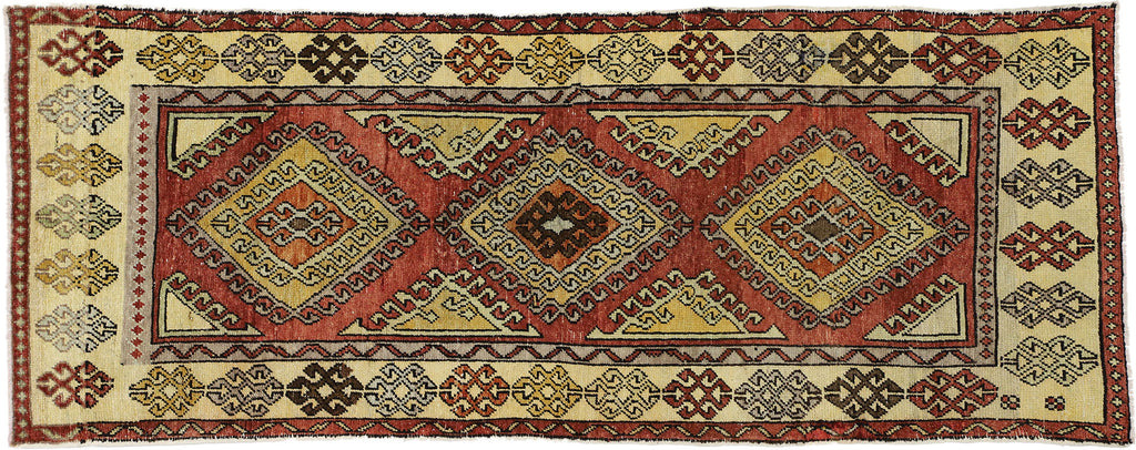4 x 9 Vintage Turkish Oushak Rug 52412