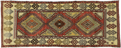 4 x 9 Vintage Turkish Oushak Rug 52412