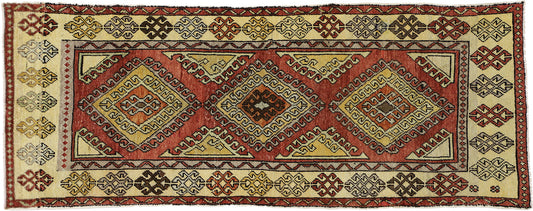 4 x 9 Vintage Turkish Oushak Rug 52412