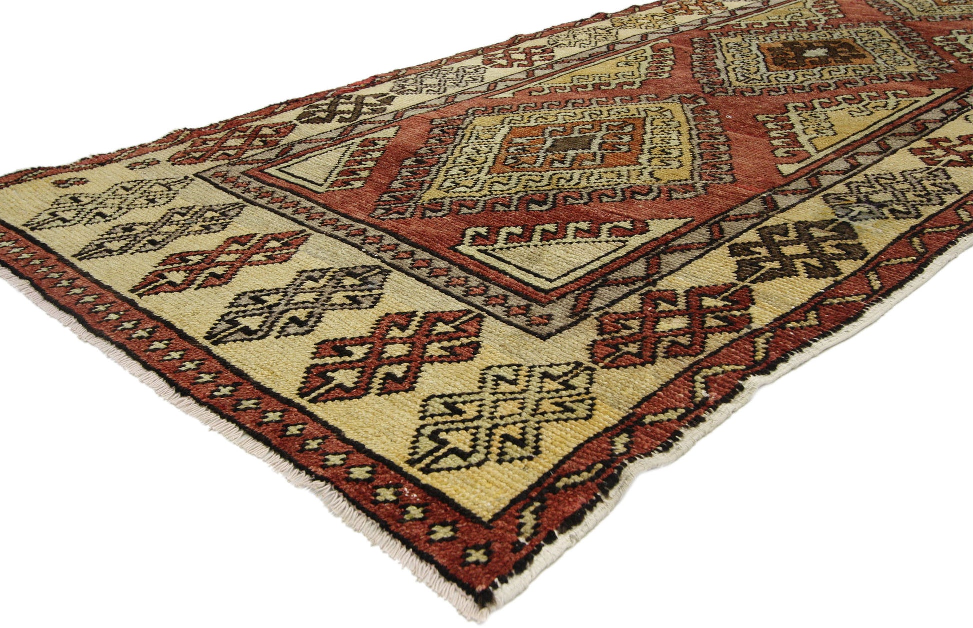 4 x 9 Vintage Turkish Oushak Rug 52412