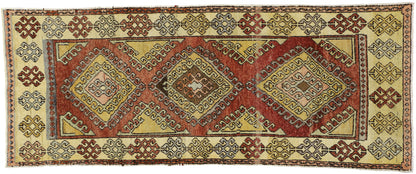 4 x 9 Vintage Turkish Oushak Rug 52413