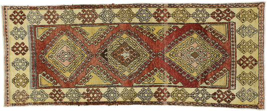 4 x 9 Vintage Turkish Oushak Rug 52413