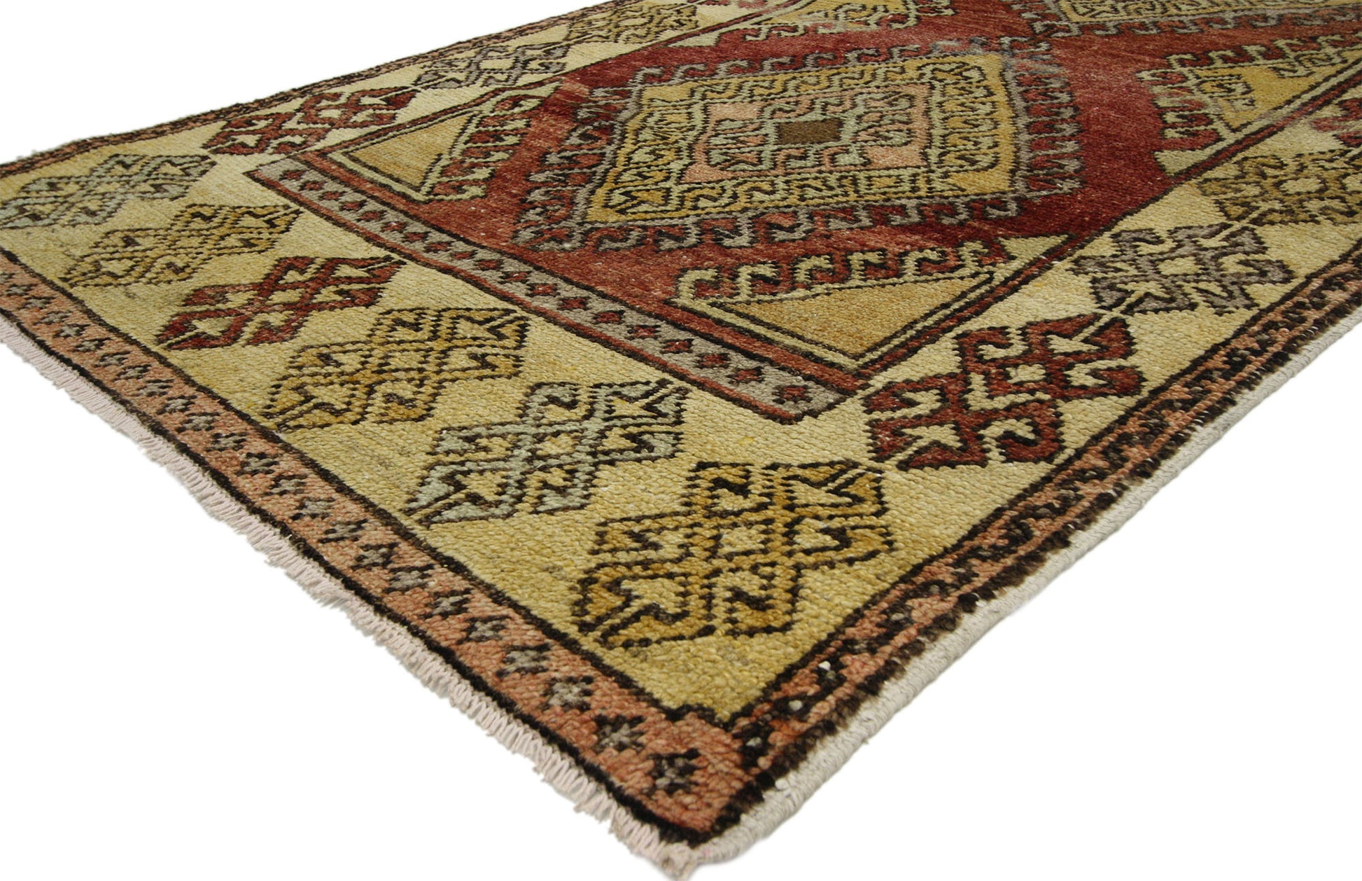 4 x 9 Vintage Turkish Oushak Rug 52413