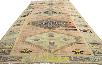 5 x 11 Vintage Turkish Oushak Rug 52414