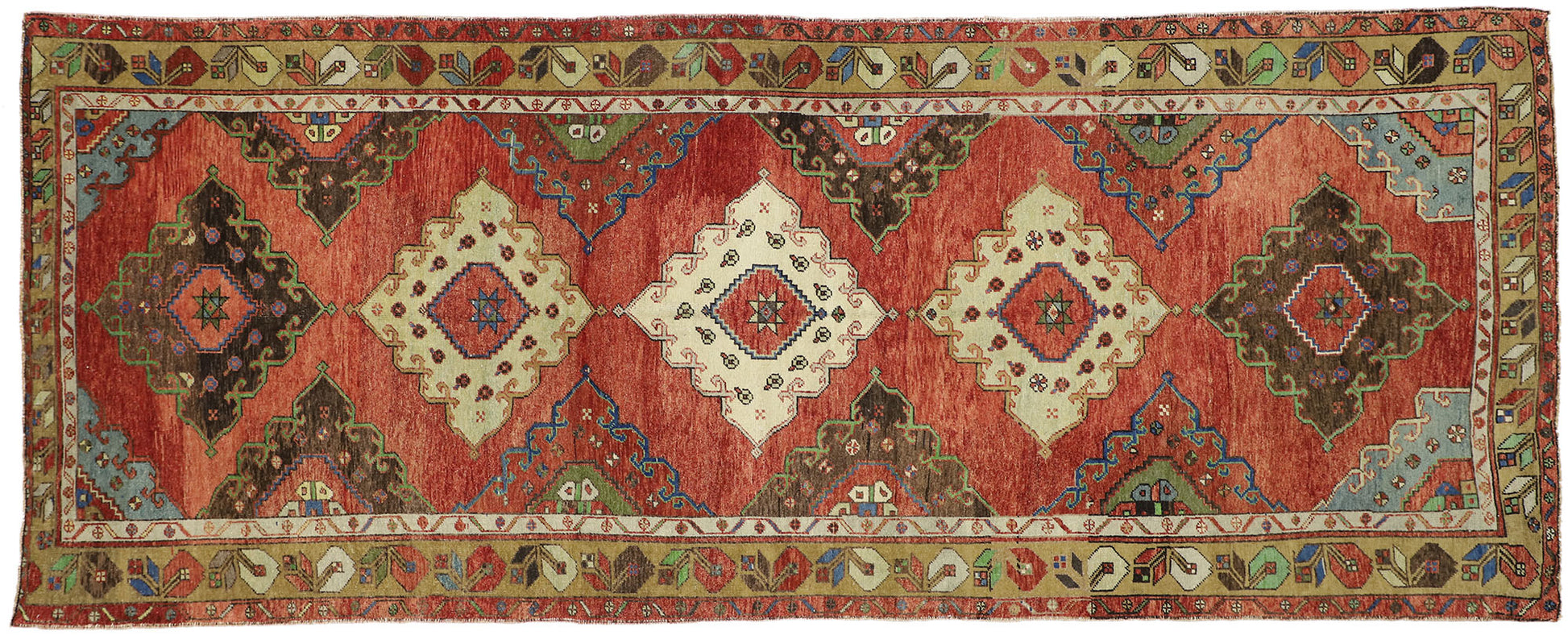 5 x 13 Vintage Oushak Rug 52417