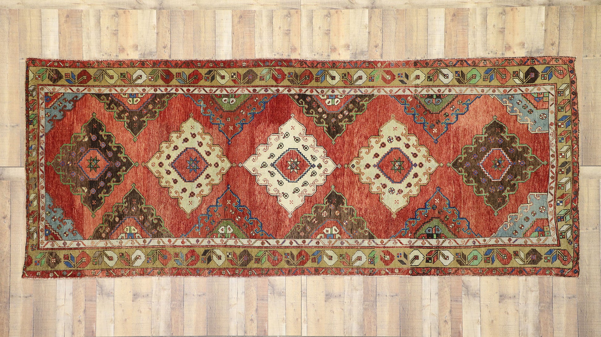 5 x 13 Vintage Oushak Rug 52417