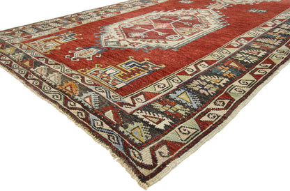 5 x 11 Vintage Turkish Oushak Rug 52418