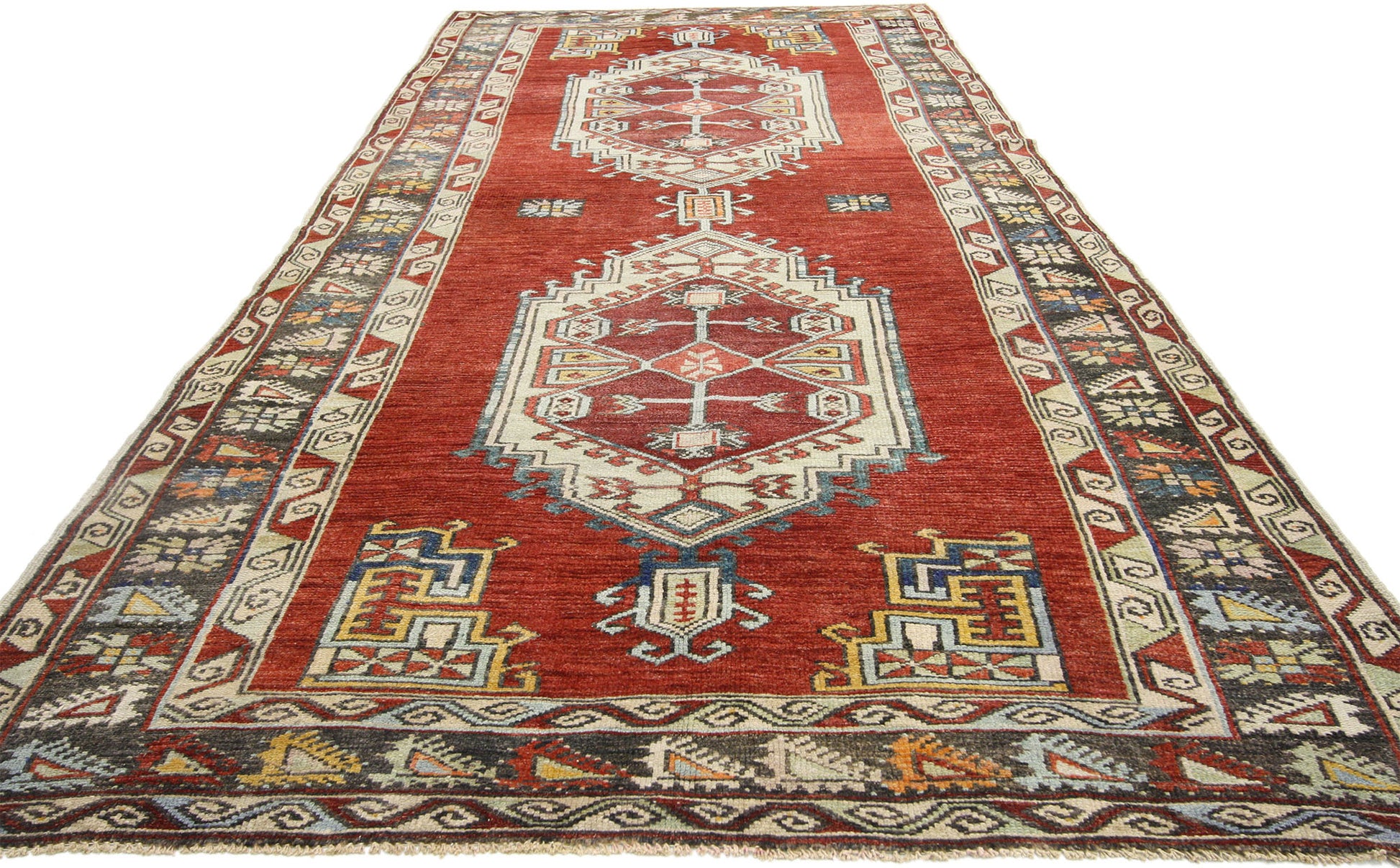 5 x 11 Vintage Turkish Oushak Rug 52418