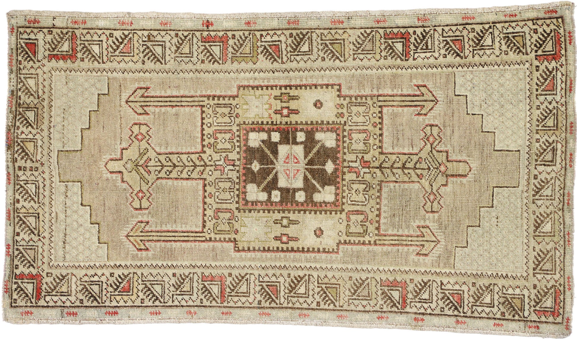 3 x 6 Vintage Turkish Oushak Rug 52421