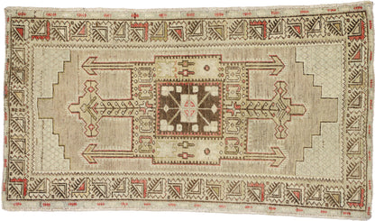 3 x 6 Vintage Turkish Oushak Rug 52421