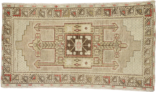 3 x 6 Vintage Turkish Oushak Rug 52421