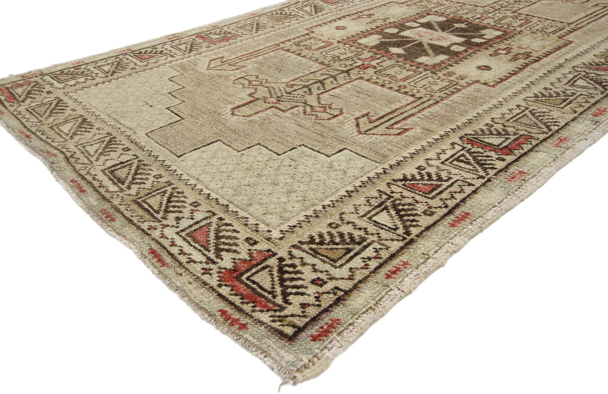 3 x 6 Vintage Turkish Oushak Rug 52421