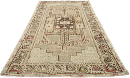3 x 6 Vintage Turkish Oushak Rug 52421