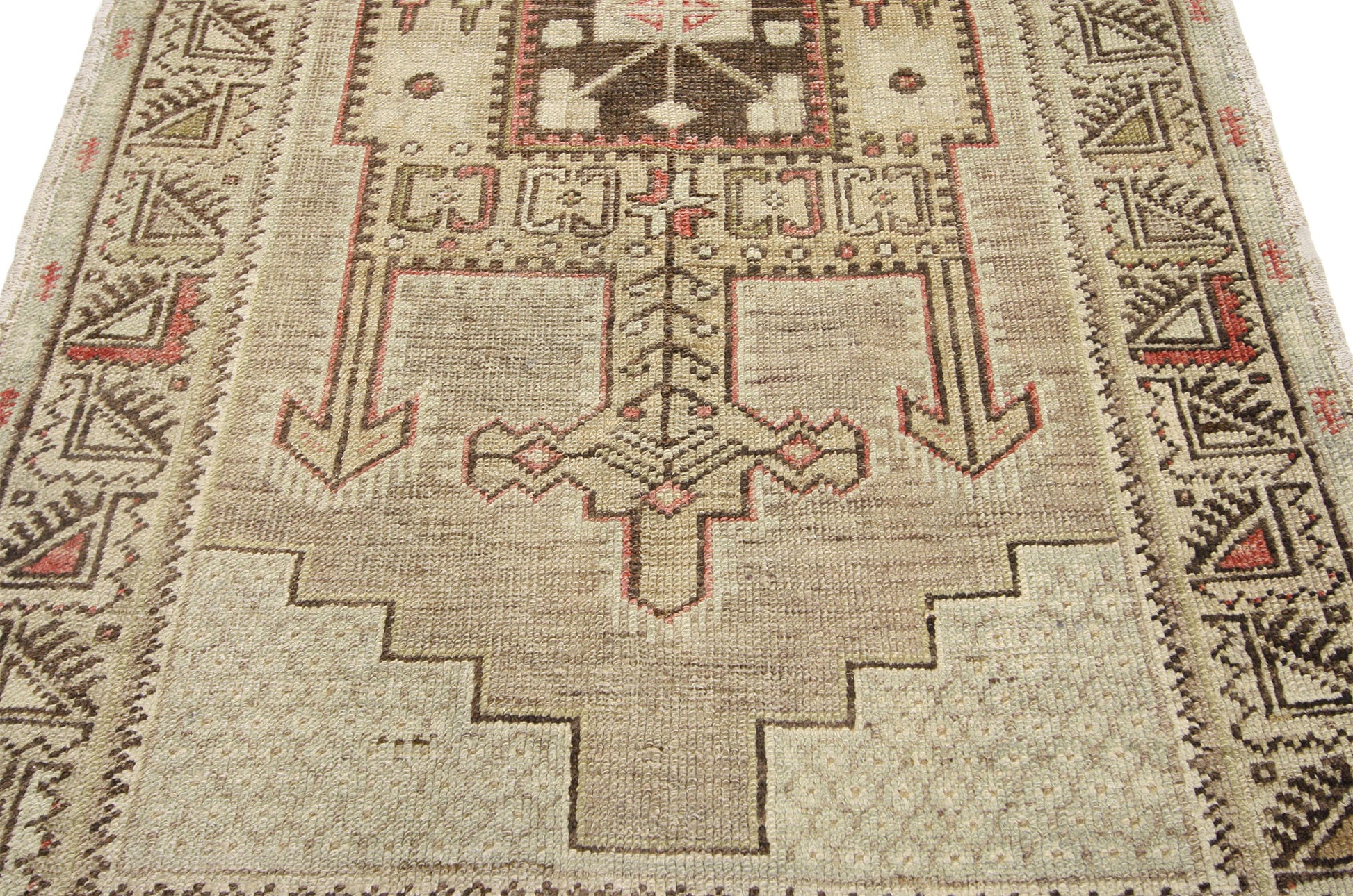 3 x 6 Vintage Turkish Oushak Rug 52421