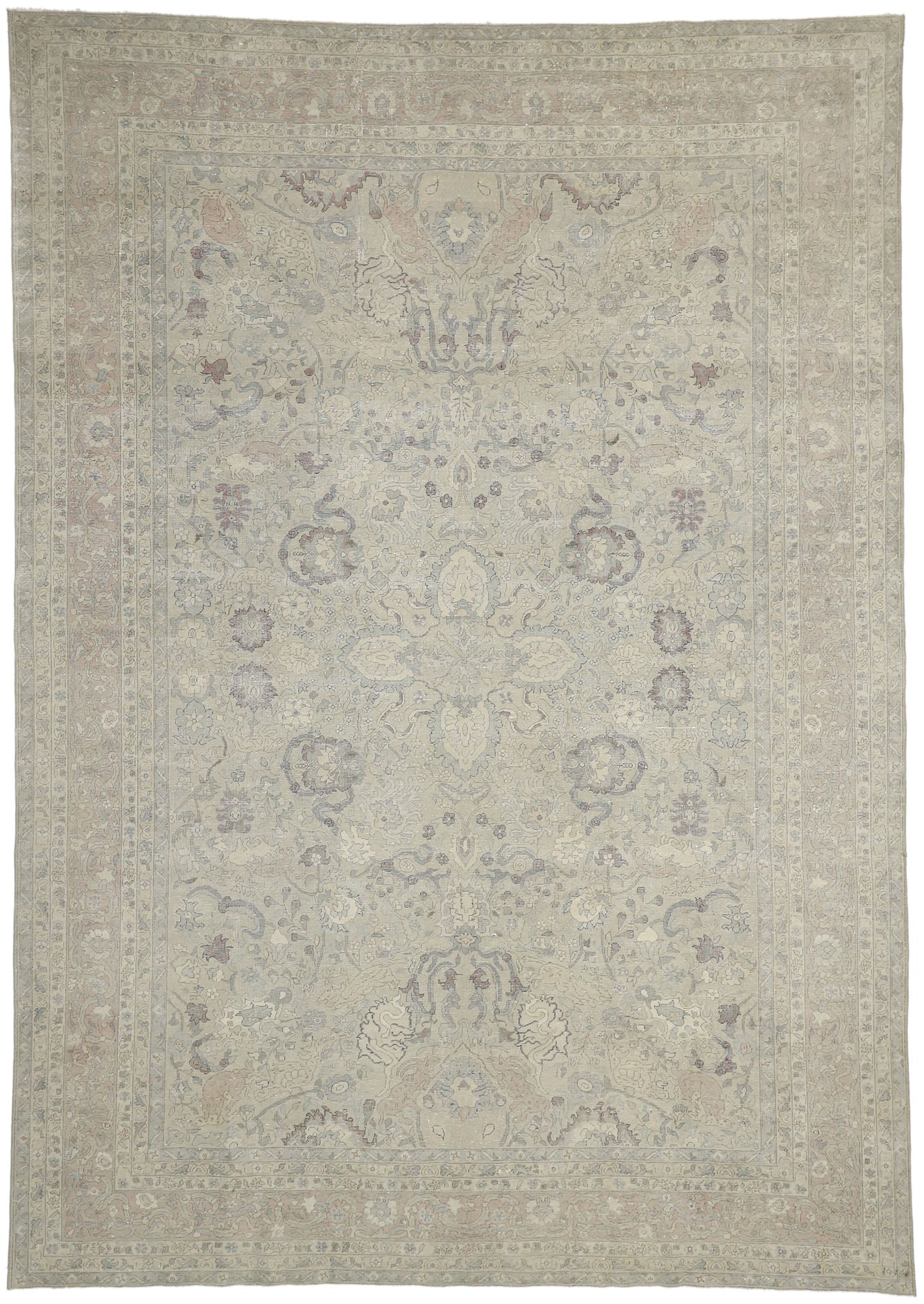 8 x 11 Vintage Turkish Oushak Rug 52438