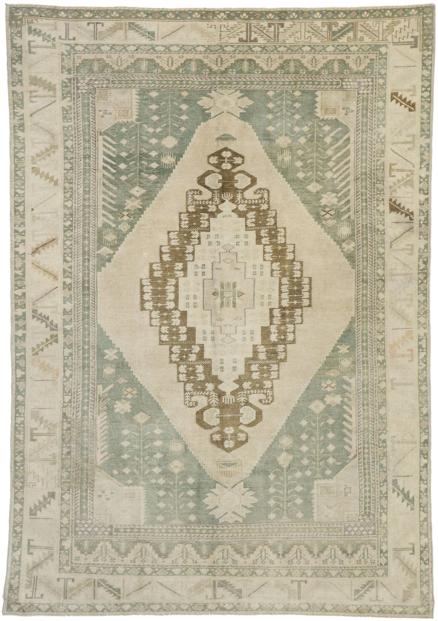6 x 8 Vintage Oushak Rug 52439