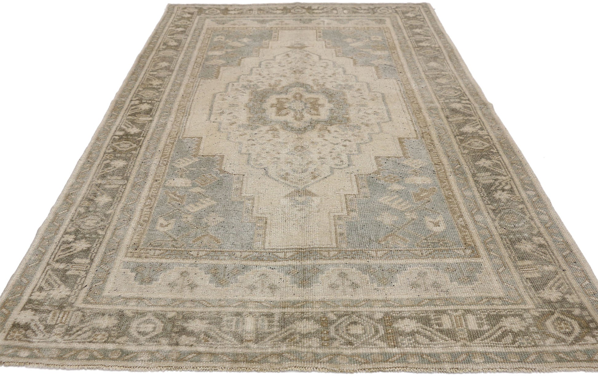 4 x 7 Vintage Turkish Oushak Rug 52440