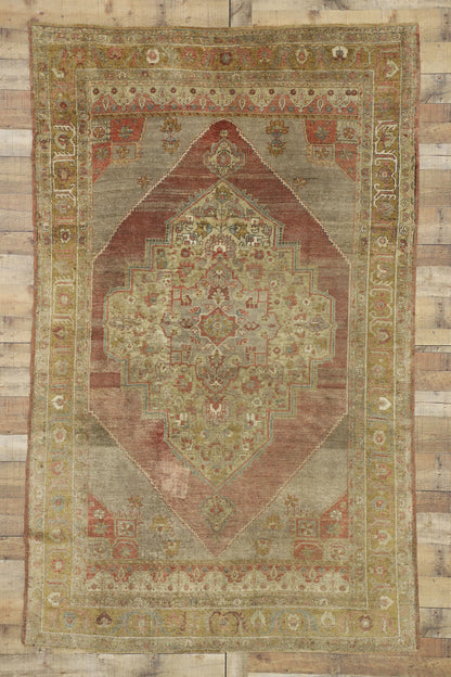 6 x 9 Vintage Turkish Oushak Rug 52443