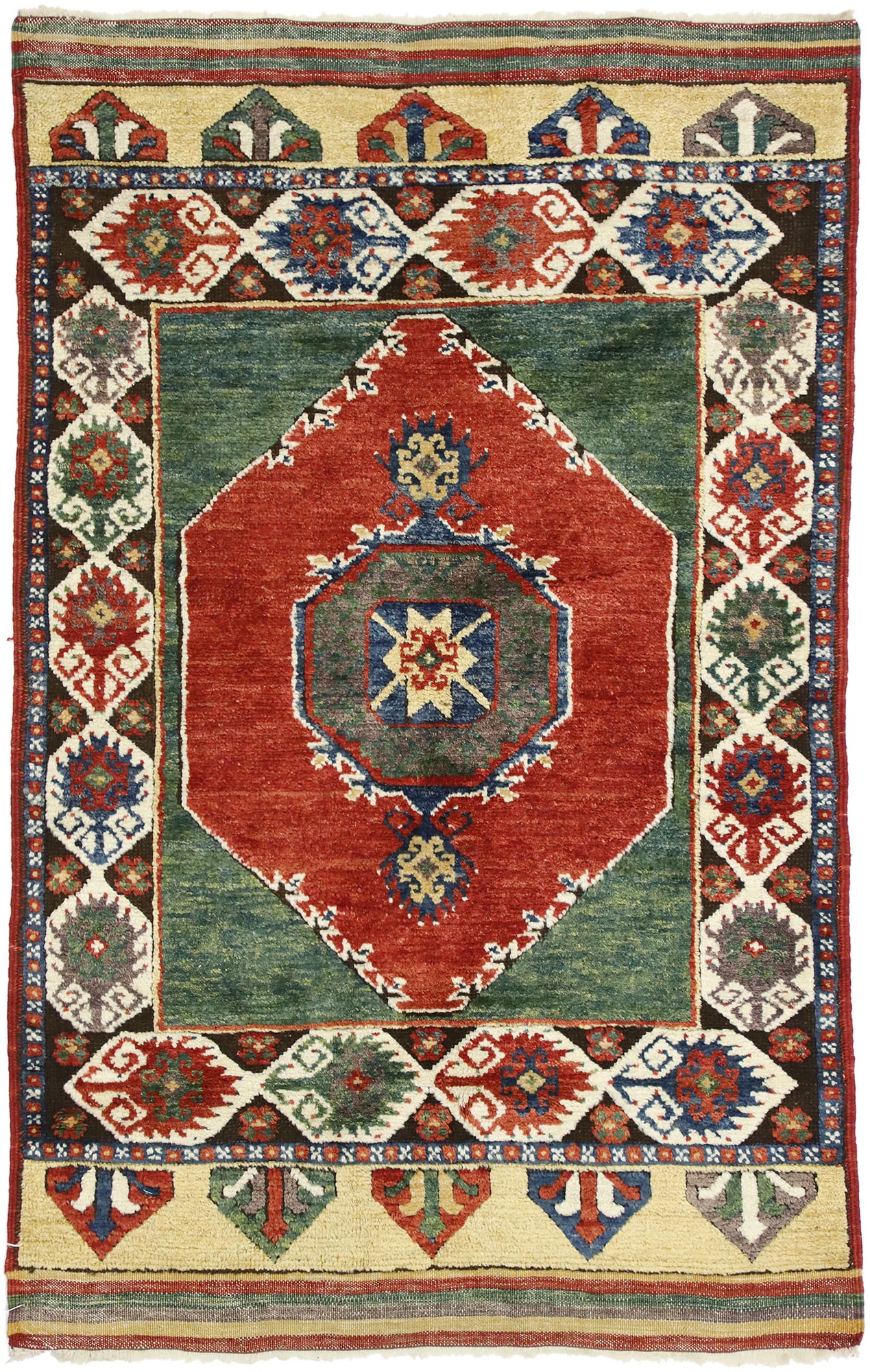 3 x 5 Vintage Turkish Oushak Rug 52444