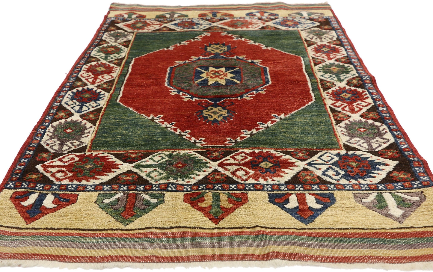 3 x 5 Vintage Turkish Oushak Rug 52444