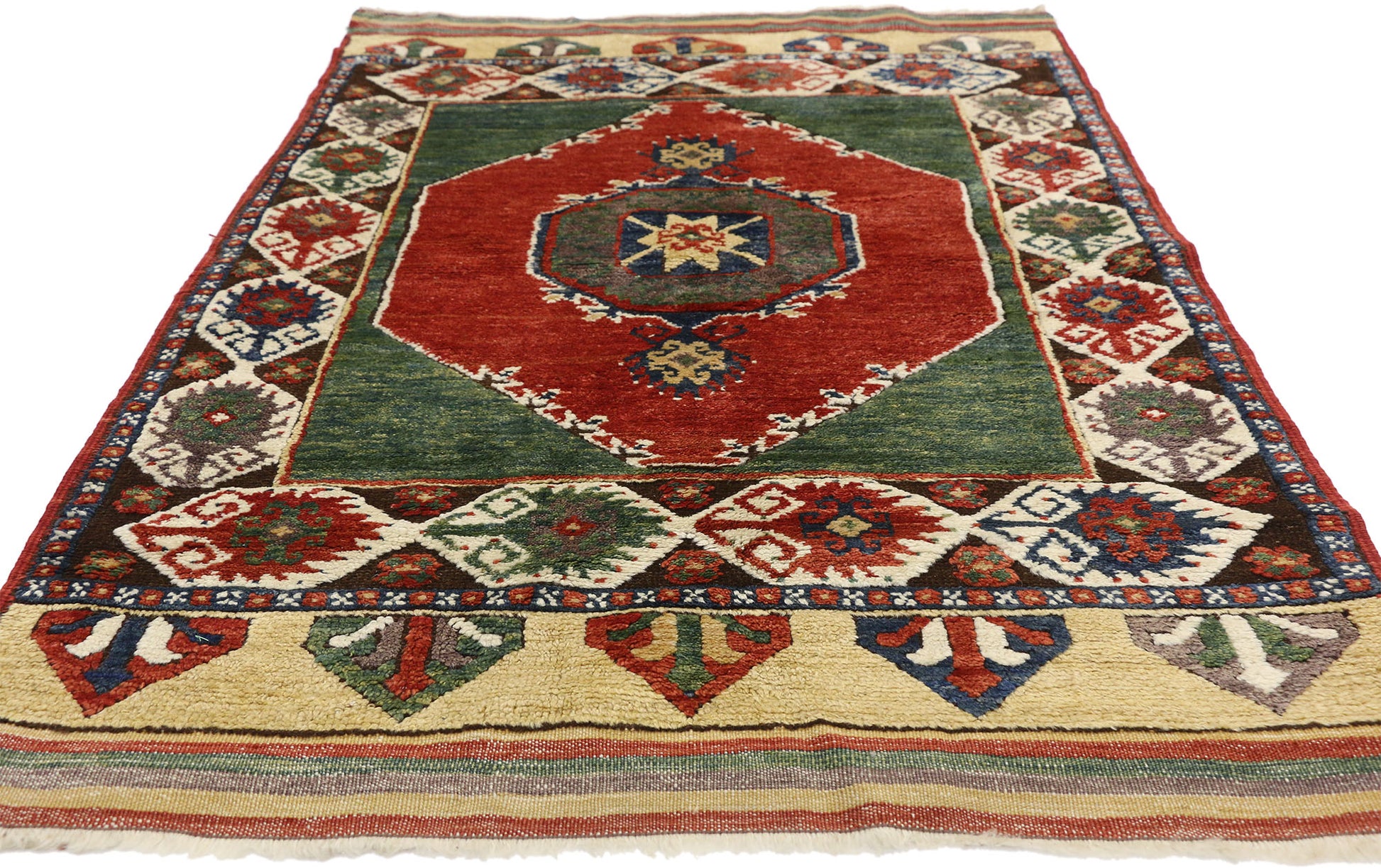 3 x 5 Vintage Turkish Oushak Rug 52444